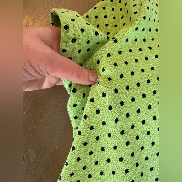 Zara Green Polka Dot Dress Size Large - Picture 4 of 8